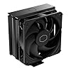 Disipador edición Master Hyper 212 Black, enfriador de aire para CPU, ventilador Silencio FP120, negro anodizado, aletas de níquel cepillado, 4 tubos de calor de cobre de contacto directo para AMD Ryzen/Intel LGA1151.