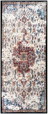 Seveat 2.6 × 7 ft Vintage Runner Rugs, Machine Washable, Foldable, Non-Slip, and Stain Resistant Retro Runner Rugs for Entryway, Hallway, and Kitchen (Multicolor)