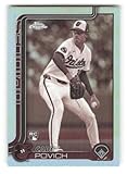 Baseball Trading Card 2025 topps Chrome Sepia Refractor #140 Cade Povich NM Near Mint RC Rookie Orioles