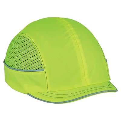 Ergodyne Safety Bump Cap, Baseball Hat Style, Comfortable Head Protection, Micro Brim, Skullerz 8950, Lime