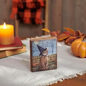 Primitives by Kathy Home Décor Block Sign - Cat As A Witch Primitives by Kathy Home Decor Block Sign Cat As A Witch