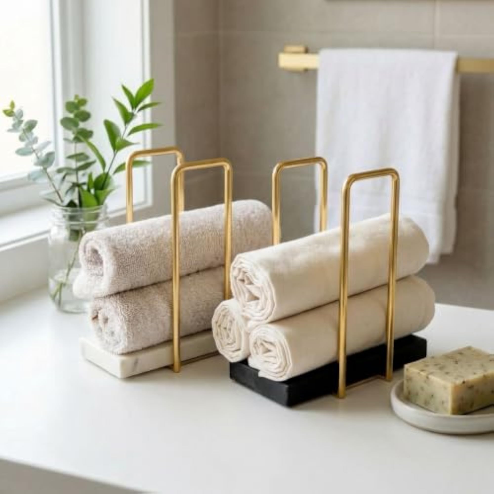 Imperial Napkin Holder in Black & Gold