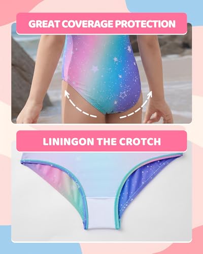 Image of Angel season Girls Swimsuits Kids Bathing Suit One Piece Swimwear with UPF 50+ Cute