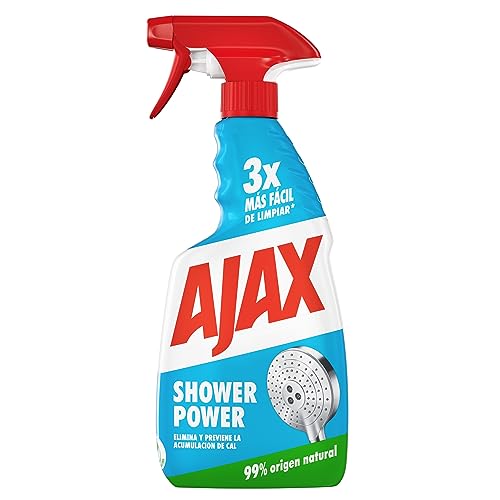 Ajax Shower Power Limpiador para el Baño, 500ml, Elimina y Previene la Acumulación de Cal, las Marcas de Agua y los Residuos de Jabón, Limpieza Duradera, Superficies Brillantes