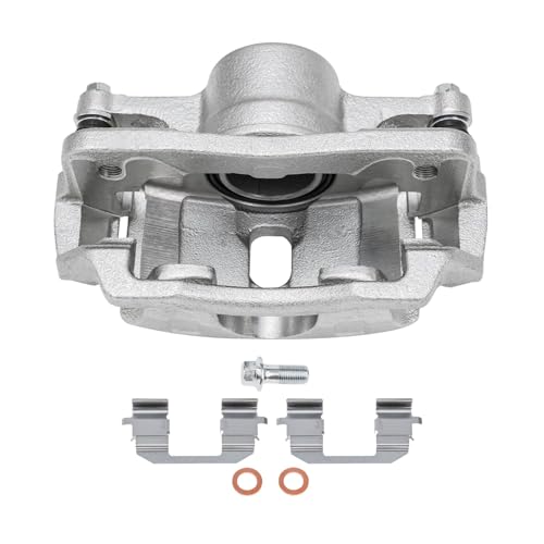 Image of Detroit Axle - 3pc Front Drilled Rotors Left Brake Caliper Replacement for 1996-2005 Honda Civic 2010-2014 Insight 1997-2000 Acura EL: 10.32'' inch Rotor