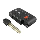 Dudely Replacement Shell Keyless Smart Remote Key Case Fob 2+1 Button for 2004-2009 Toyota Prius With Uncut Key Blade