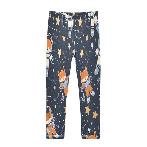 Toddler Girls Leggings Printed Yoga Pants Leggings Astronaut Fox for Kids