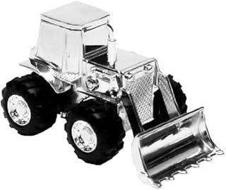Christening Gifts. Silverplated Digger Tractor Money Box