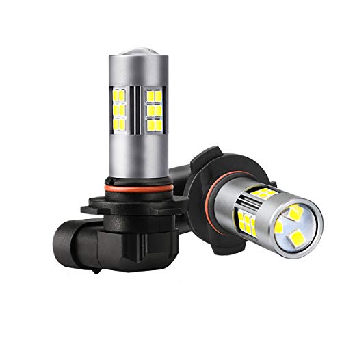 ZonCar H10 9145 LED Fog Light Bulbs, 6000K Xenon White 27-SMD Chips Non-polarity 9140 9040 9045 Fog Lights Lamp Replacement for Cars,Trucks (Pack of 2)