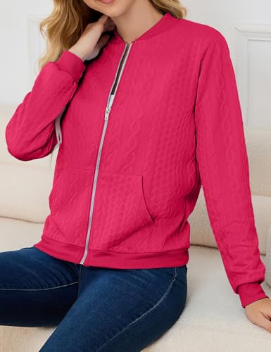 Image of Womens Full Zip Up Cardigan Sweater Casual Solid Long Sleeve Sweatshirt Coat with Pocket