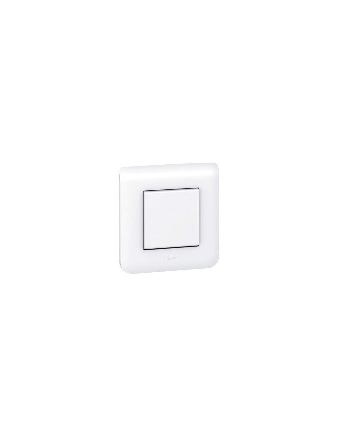 077001L Interrupteur ou va-et-vient 10AX 250V~ Mosaic Easy-Led 1 module - blanc - professionnel