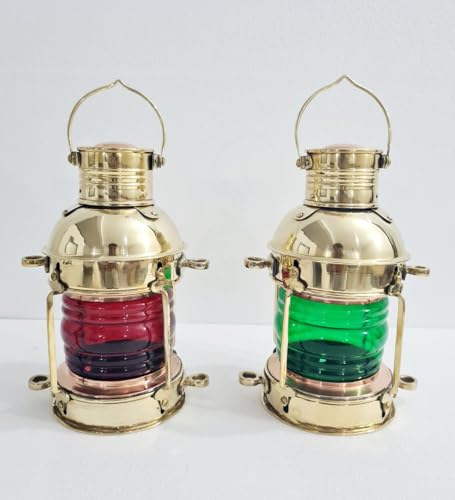Vintage Shiny Brass Electric Lamp