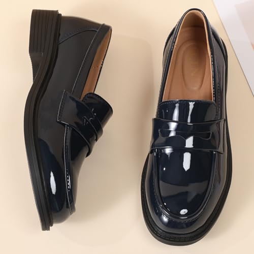 Image of Loafers for Women Black Penny Loafer Business Casual Shoes Women's Loafers & Slip-Ons Ladies Flats Comfortable Dressy