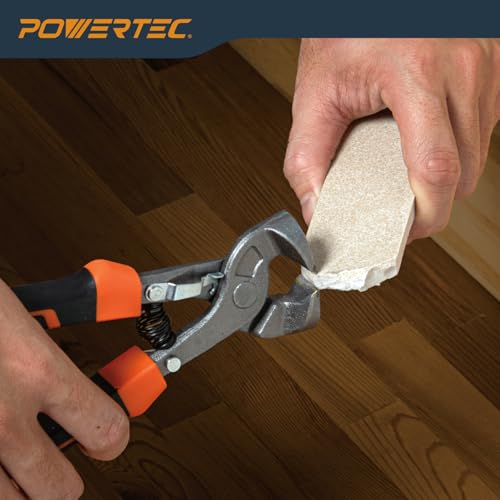 Image of POWERTEC 8 inch Tile Nippers with Ergonomic Grip, for Trimming Tile and Mosaics to Desired Shape on Glass, Ceramic and Porcelain Tile up to 3 /8 inch Thick, 1 Pack (71900)