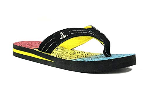Image of REDVOLUTION New Boys' Beach Sandal TRIBAL Tattoo | Geometric Bali Flip-Flop Sandals