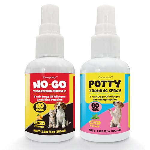 Creimpdoty Dog Potty Training Spray Set, Indoor & Outdoor Potty Training for Dogs & Puppies, Stops Urination & Marking, Puppy Essentials, 1.69 fl.oz