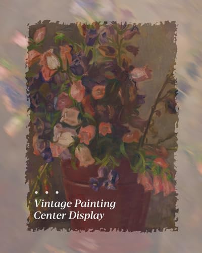 Image of HUARCEY Gold Framed Vintage Wall Art for Living Room, Flower Painting Canvas Prints Shelf Decor for Kitchen, Aesthetic Room Decor Bedroom Wall Art, Floral Artwork for Friends or Family 8 inchx10 inch