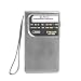 Portable Pocket Transistor Radio Battery Operated AM/FM Radio - Best Reception, Longest Lasting, Built-in Speaker and 3.5mm Headphone Jack for Walking Hiking Camping (Black)