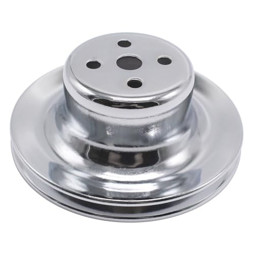 Water Pump Pulley 1 Groove Steel Chrome Fits for Ford 1965-1969 260 289 302 351W by YUCHENSHLP - Used condition - US$23.28