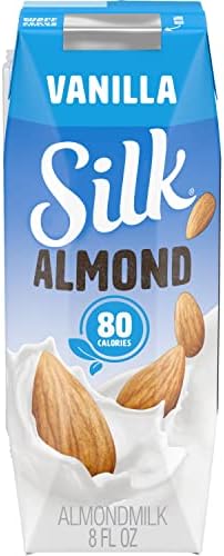 Silk Shelf-Stable Almond Milk Singles, Vanilla, Dairy-Free, Vegan, Non-GMO Project Verified, 8 Oz, (Pack of 18)