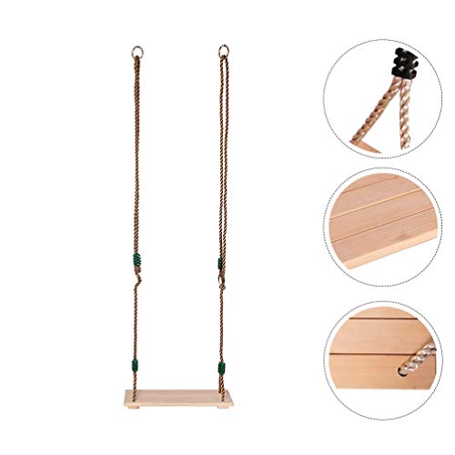 Balanços de madeira para pendurar ao ar livre BESPORTBLE, assento de balanço de árvore de madeira, c