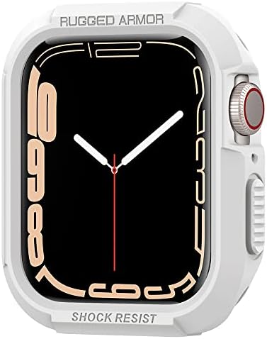 Spigen Rugged Armor Designed for Apple Watch Case Series 8/SE2/7/6/SE/5/4 45mm/44mm - White