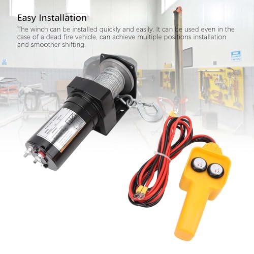 Cabrestante eléctrico FLEXMAN 2000Lbs DC12V con control remoto miniatura 3