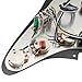 Musiclily Pro-SE ST-60SE Pre-wired SSS Pickguard with Staggered Alnico 5 Pickups for Strat Style Electric Guitar, 3Ply Black