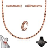 Cigmag Copper Necklace for Women, with 99% Solid Pure Ring Ultra Strength Magnets, Adjustable New Slim and Lightweight