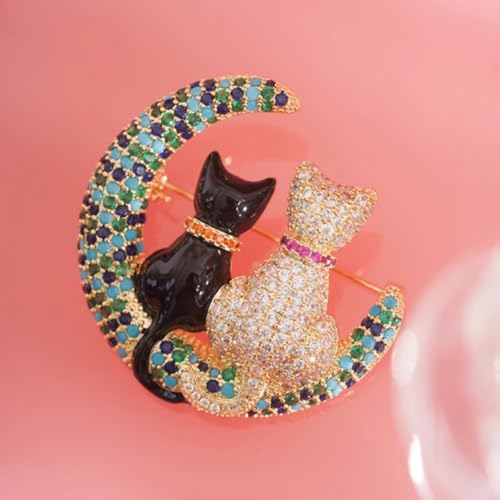 Image of Fashion Cute Crystal Animal Brooch Pins for Women Girls Cat Bird Corsage accessory Pin delicate accessory Party Ceremony