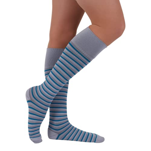 Image of Rejuva Stripe Pattern 15-20 mmHg Graduated Compression Socks for Women & Men