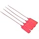 100 Stück wiederverwendbare Manipulationssiegel aus Kunststoff, 30 cm Sicherheitssiegel, nummerierte Sicherheitsetiketten, selbstsichernde Krawatte für Kleidung, Schuhe, Taschen (Rot)