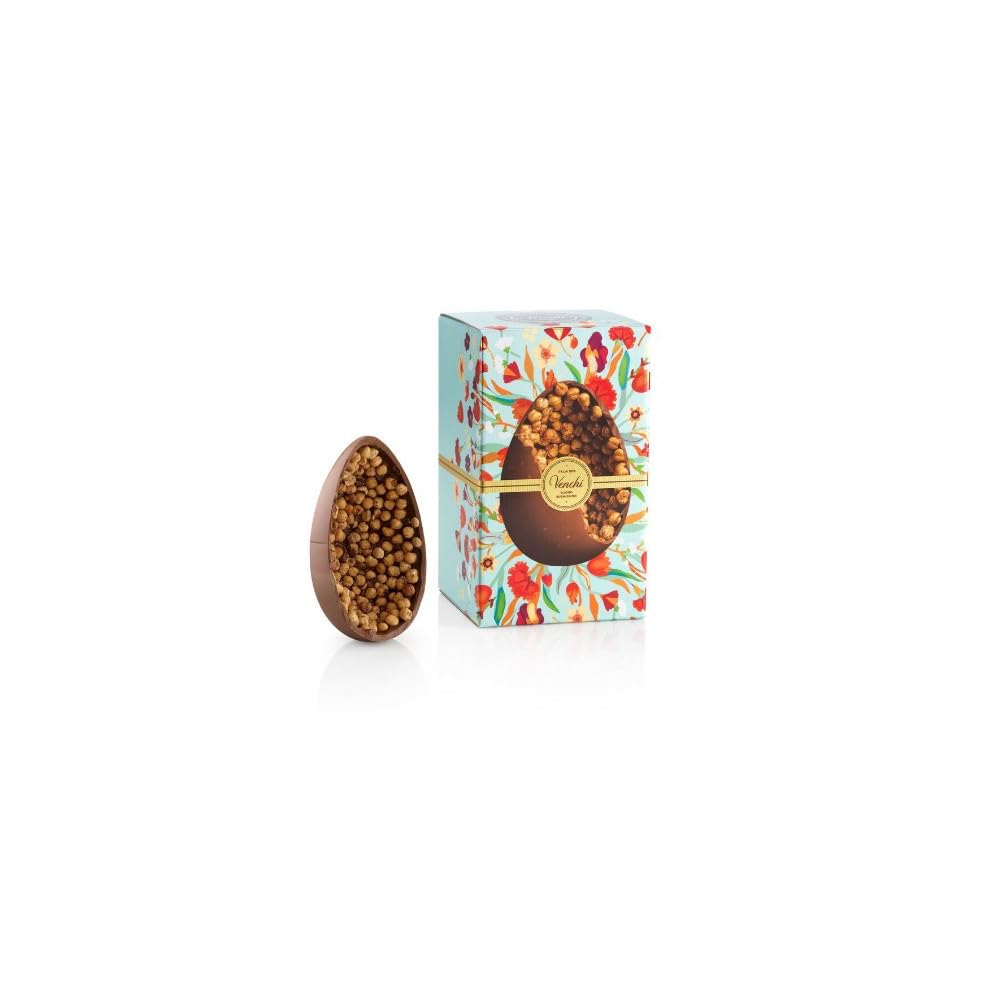Venchi - Gourmet - Ei Gran Piemont-Haselnuss Vollmilch - mit ganzen piemontesischen IGP-Haselnüssen, 540 g - Mit Überraschung - Geschenkidee - Glutenfrei