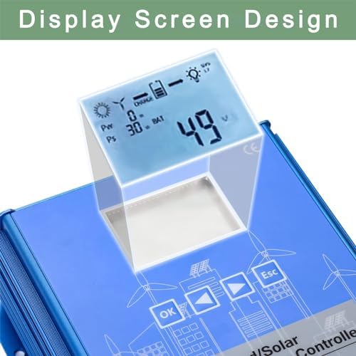 3000W MPPT Wind Solar Hybrid Charge Controller, 48V Smart Energy System for Wind Turbine and Solar Panels, Efficient Dump Load Management, Renewable Energy Solution