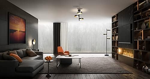 Ledvance, oprawa podłogowa LEDVANCE DECOR Memphis, czarno-złota, z oprawką G9 ułatwiającym wymianę lampy, może być wyposażona w zwykłą lub inteligentną lampę LED, stopień ochrony IP20