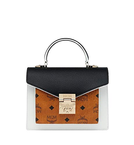 patricia satchel in visetos leather block