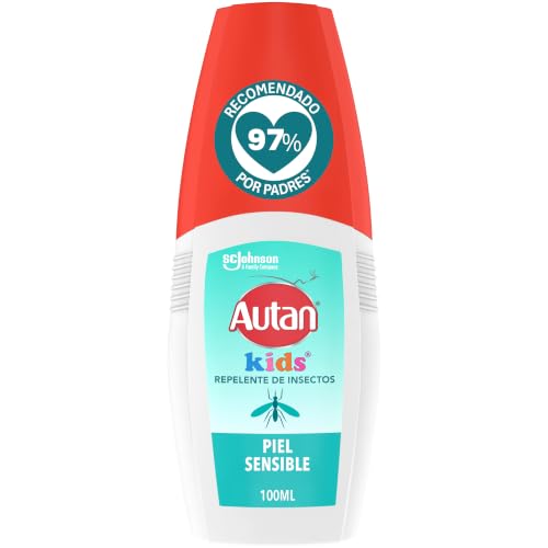 Autan Kids Spray Repelente Mosquitos, Para Niños a Partir de 1 Año, Protección contra Mosquitos Común, Tigre y Garrapatas, Hasta 8h de Protección, Dermatológicamente Probado, 1x100 ml