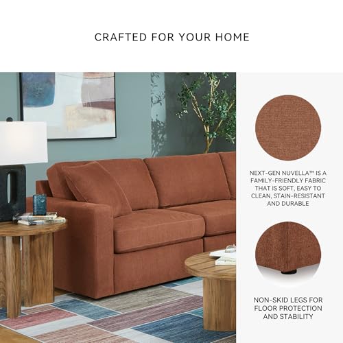 Image of Signature Design by Ashley 5 Seater Sectional Couch with Chaise, Spice