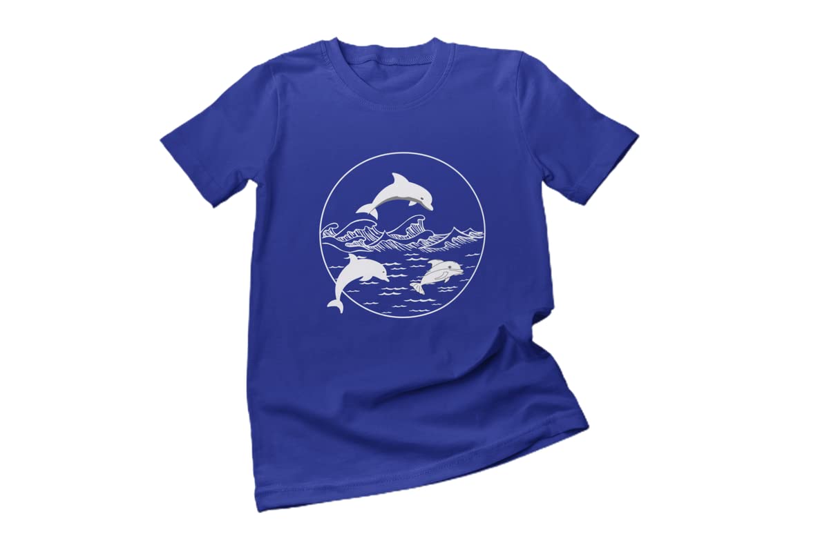 wildlifekart.comwomen Cotton Slim Fit Dolphin Printed T-Shirt