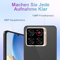ZTE Blade A56 Android Smartphone ohne Vertrag, Schwarz (2025)+6,75 Zoll HD+Display (90 Hz), 4G LTE, 4GB RAM, 64GB Speicher, 13MP KI-Hauptkamera+8MP Frontkamera, Dual SIM – Ansicht 7