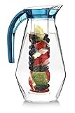    Home Ikon 2.6 Quart Fruit Infuser Water Pitcher w/Ice Core | BPA-Free, High-Grade Acrylic Water Infuser Jug Perfect For Healthy Fruit Infusions and Cold Beverages 
