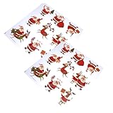 AKOOSY 2 Stück Weihnachts Bügelflicken Aufbügelflicken Weihnachten Motiv Patches Waschbeständig Shirts Jeans Jacken DIY Kleidung Dekoration