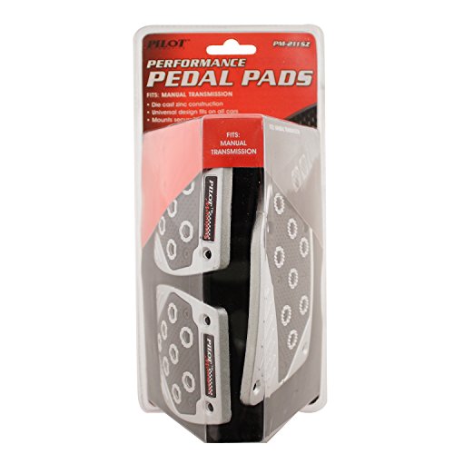 Pilot Automotive Pm-211Sz Silver With Black Insert Pedal Set (3 Pieces) #TOP1