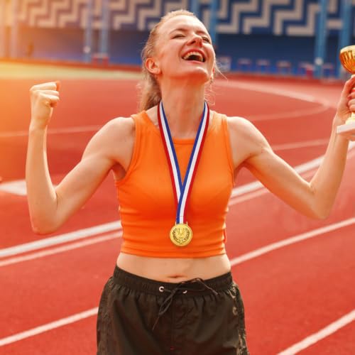 WD&CD 12-częściowy złoty metalowy medal ze wstążkami