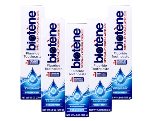 Biotene Fluoride Toothpaste for Dry Mouth Symptoms, Bad Breath Treatment and Cavity Prevention,...