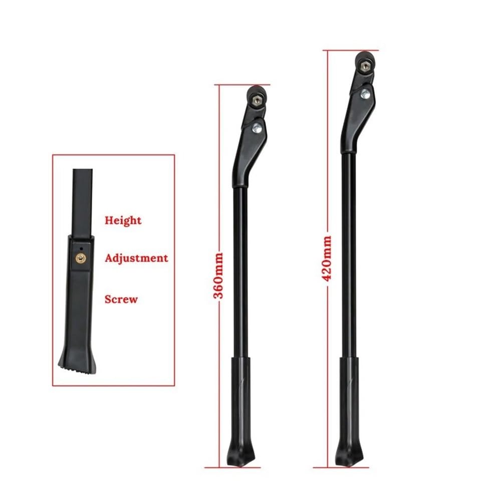 Motocicleta Pata Cabra Soporte Ajustable para Bicicleta, Ligero, De Fibra De Carbono, MTB 26 27,5 29 Accesorio para Bicicleta De Carretera, Estacionamiento Lateral Y Trasero