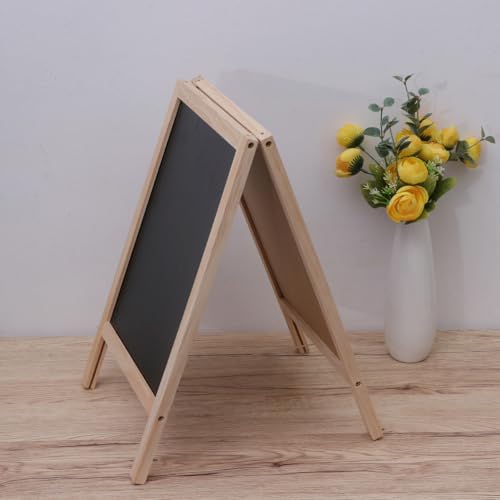 Mini Pizarra de Madera con soporte de trípode y superficie funcional a doble cara 4