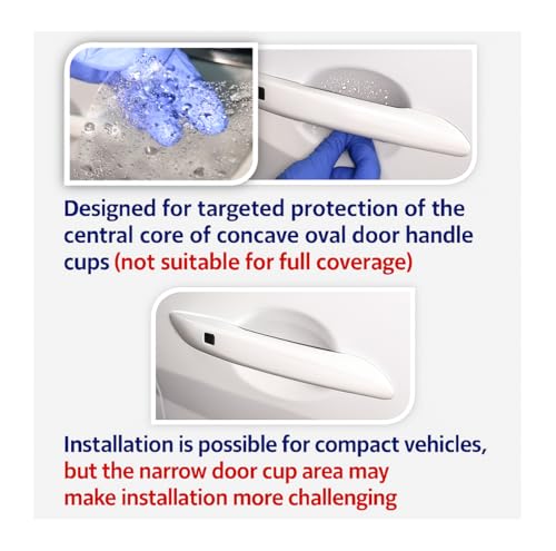 [3M]-5pcs(Pro) Customized Car Door Handle Cup Protector Made with 3M Paint Protection Film Pro Series, Clear(Transparent), Anti Scratch, Universal Fit for Most Cars (Clear Pro/5pcs) by QLim - Image 7