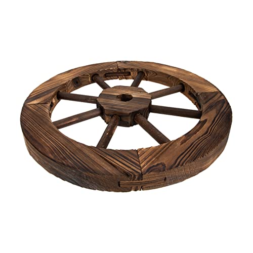 Garneck Vintage-Rad- Wandkunst Holzhandwerk Ornament Für Zuhause Bar Dekoration Foto-Requisite 30 cm Durchmesser 1 Stück