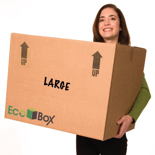EcoBox Large Moving Boxes Genuine Size 24 x 18 x 18 Inches, Pack of 7 (V-6825)